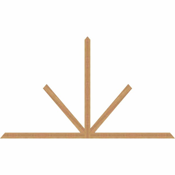 Ekena Millwork Saratoga Timber Gable Bracket, Western Red Cedar, 108"W x 63"H x 1 1/2"D x 3 1/2"F, 14/12 Pitch GBW108X63X0204SAR00SWR - main